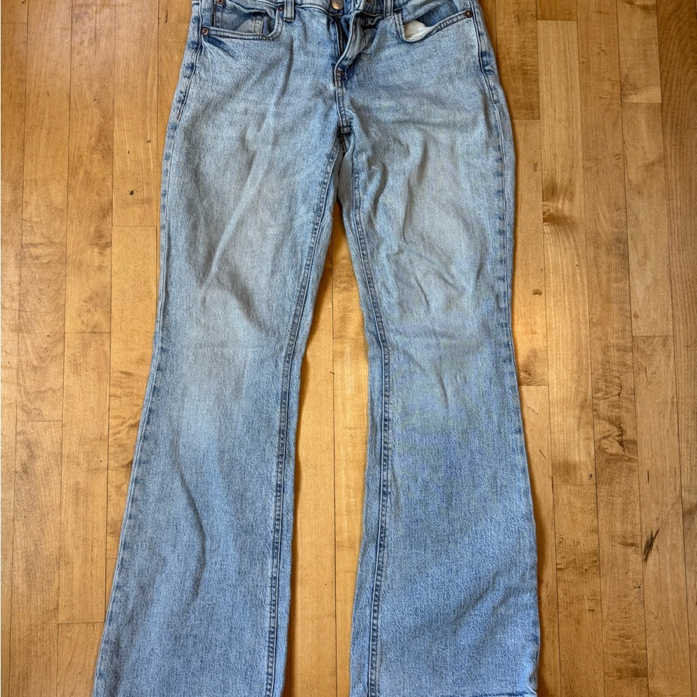 Aeropostale Blue Flare Wide Leg Jeans